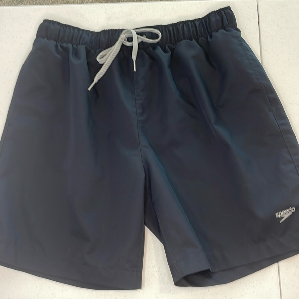 SPEEDO men's dark navy swim trunks
